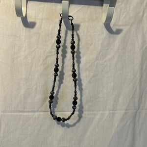Elegant Black Beaded Necklace